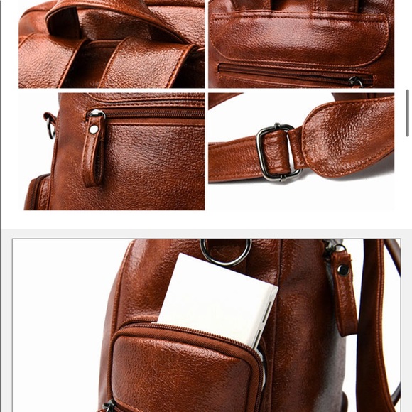 PU Leather Rivet Backpack - Picture 7 of 12